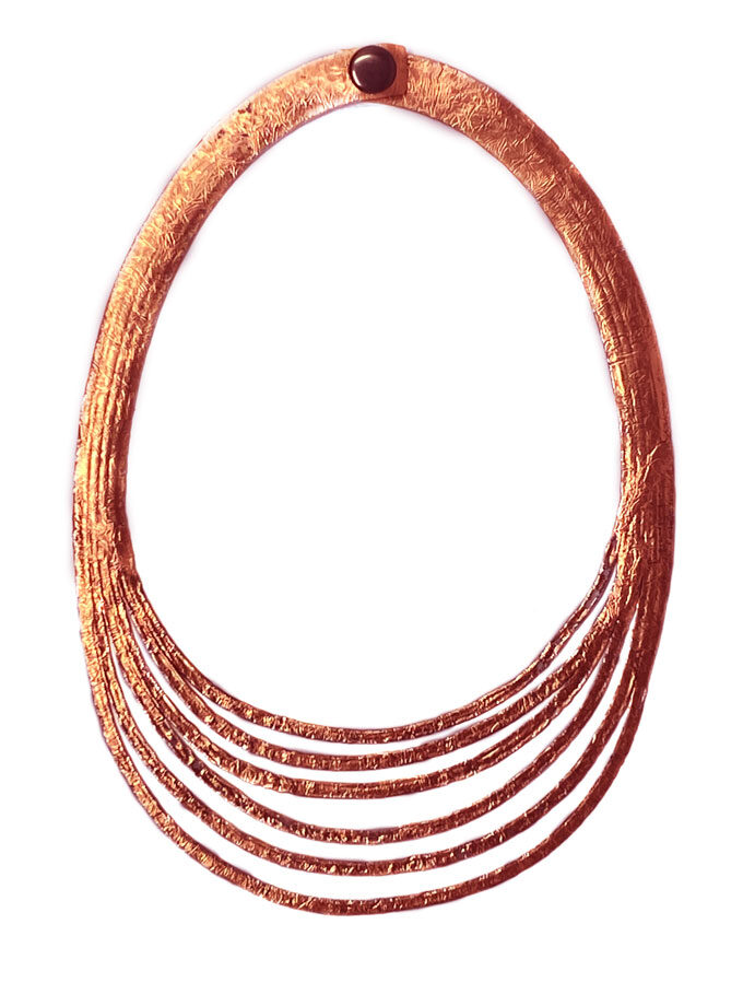 Collar seis vueltas reversible color Rose / Plata