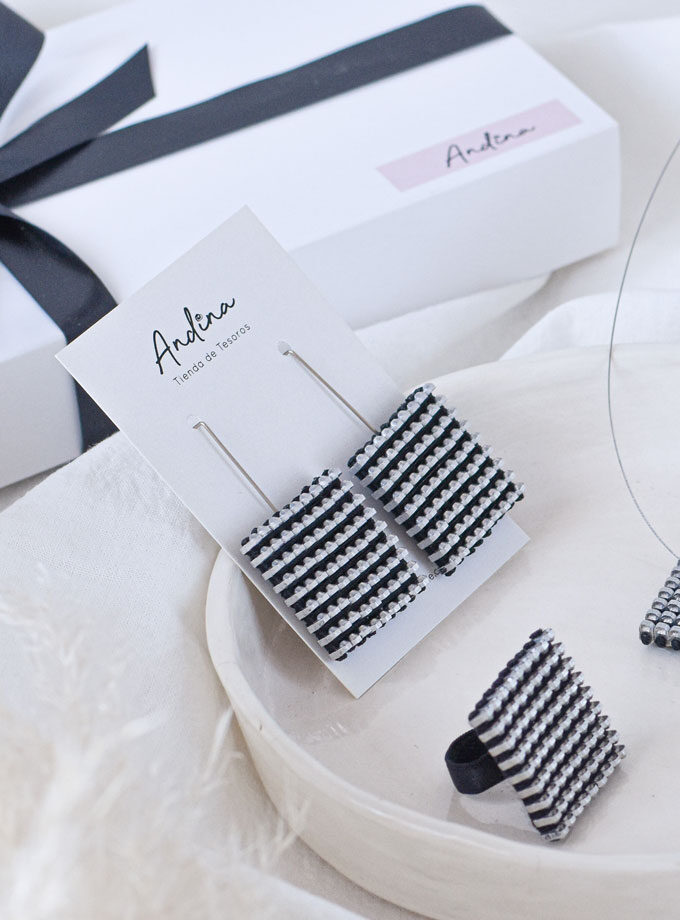 Aros Espejo Cuadrado plata