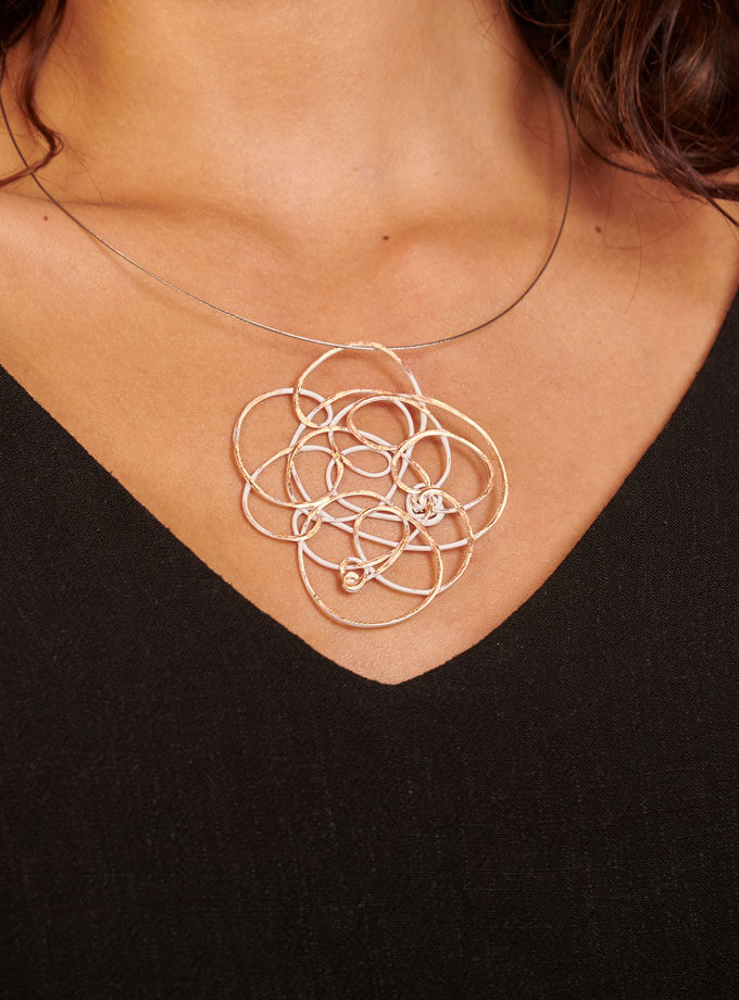 Collar Orgánico reversible Rose / Plata