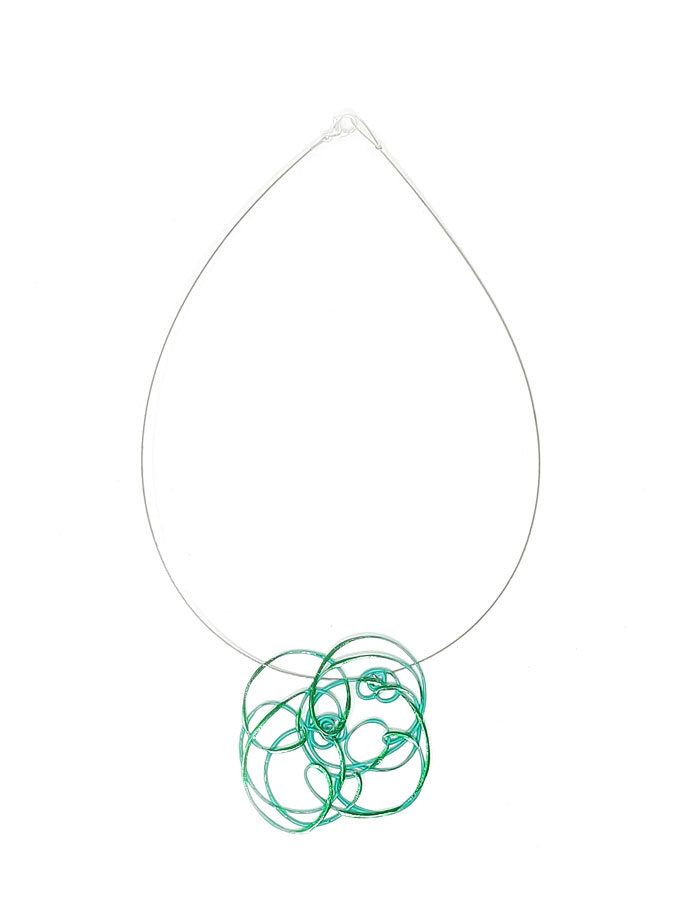 Collar Orgánico Reversible Verde / Azul